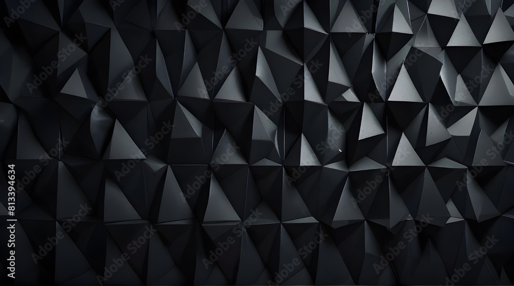 Obraz premium Futuristic High Tech dark background with a triangular.generative.ai