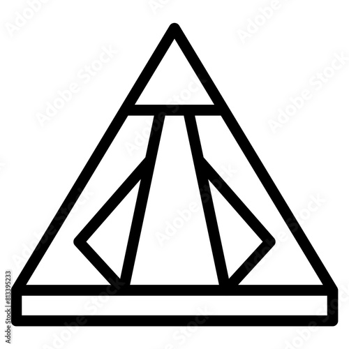 Camping tent at outdoor camp icon for apps and websites