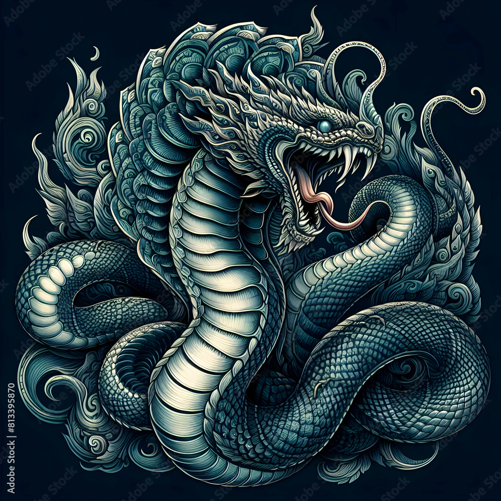 Thai style graphic cobra Thai style graphic cobra