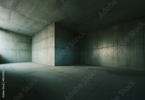 empty space of concrete construction, abstract, modern architectural space, photo realistic illustration