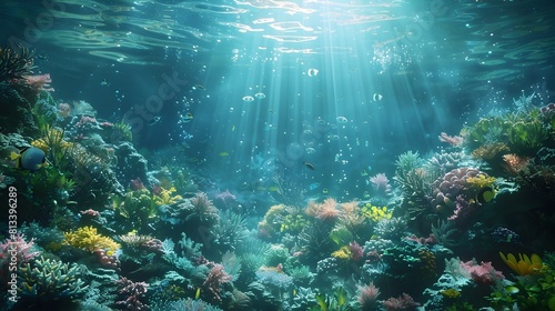 Serene Underwater World Highlighting the Importance of Environmental Conservation