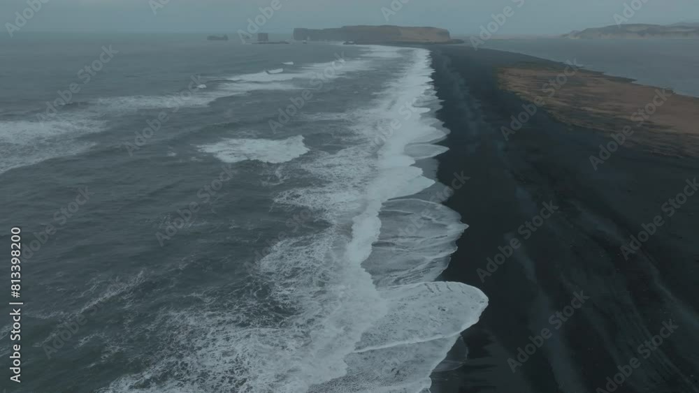Black sand beach at Dyrholaey in Iceland Black sand beach at Dyrholaey in Iceland
