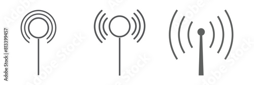 Radio tower linear icon