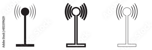 Gsm tower icon. Outline gsm tower vector icon for web design isolated on white background