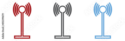 Gsm tower icon. Outline gsm tower vector icon for web design isolated on white background