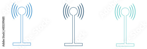 Gsm tower icon. Outline gsm tower vector icon for web design isolated on white background