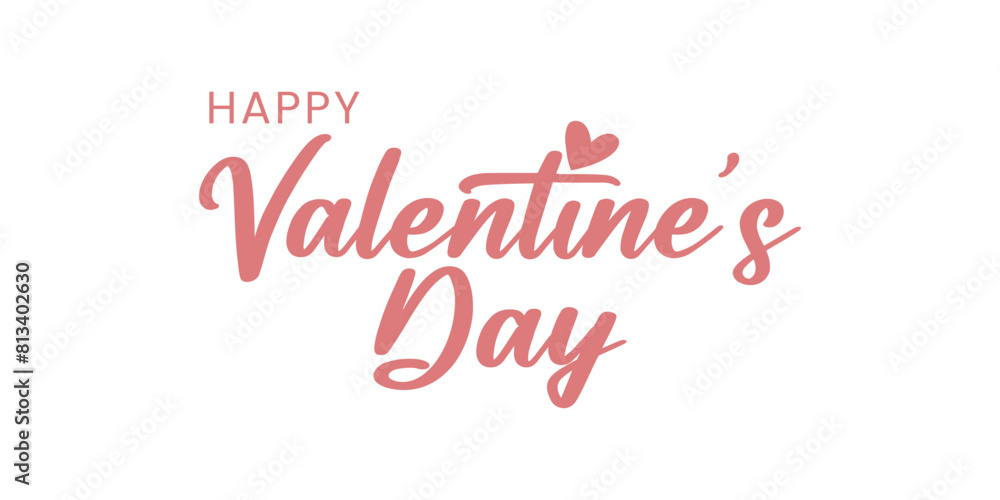 Lettering Happy Valentines Day banner black. Valentines Day greeting card template with typography text happy valentine`s day and pink hearts on background. Lettering Happy Valentines Day banner black. Valentines Day greeting card template with typography text happy valentine`s day and pink hearts on background.