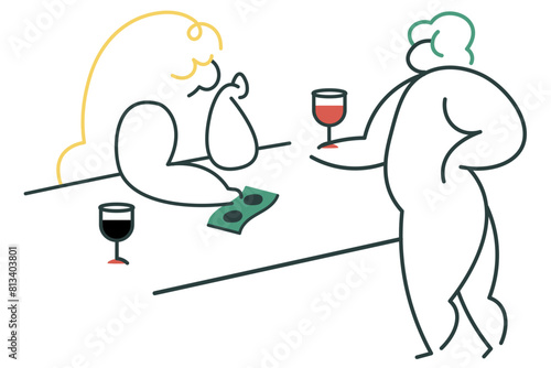 At the bar