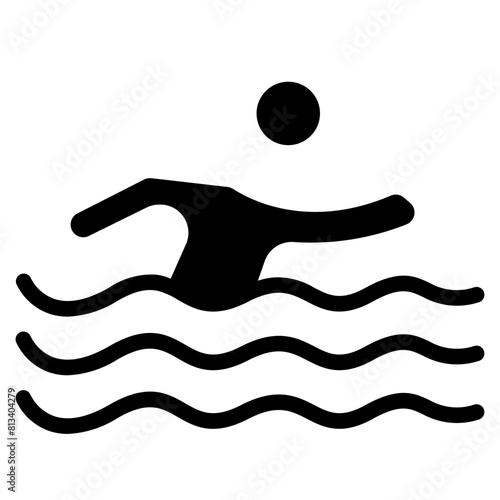 swimming icon vector