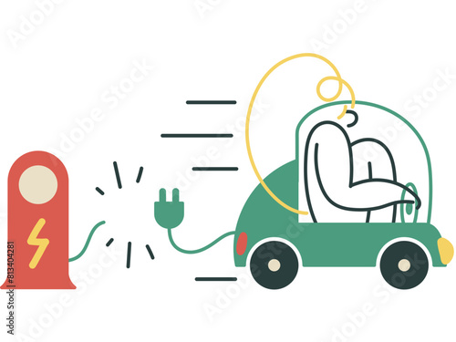 Drive away without removing the charging wire for the electric car