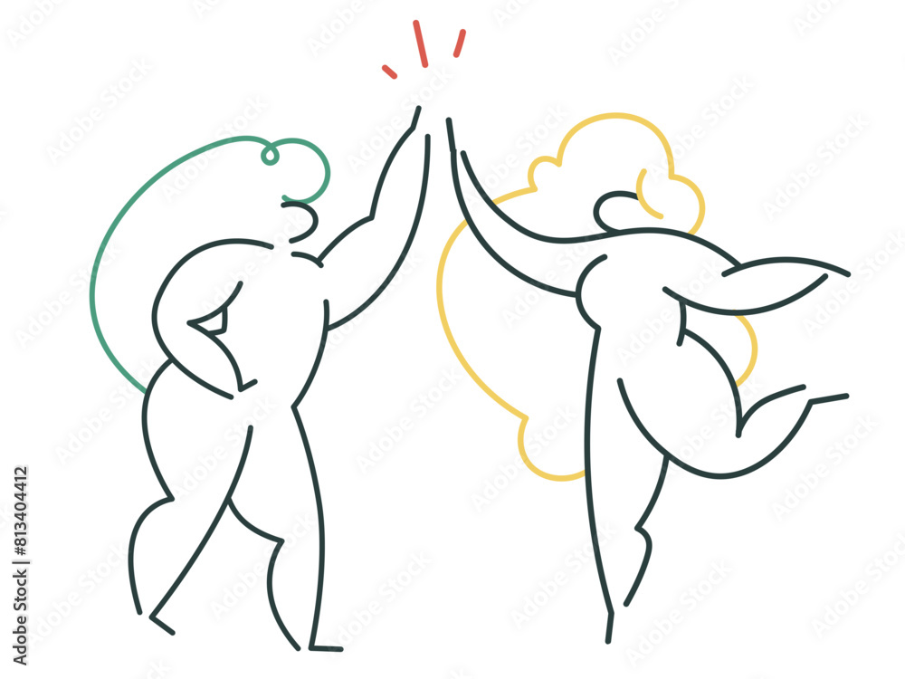 Naklejka premium High five