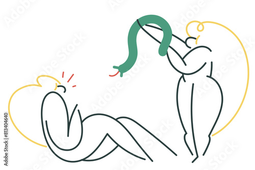 Scared by snake