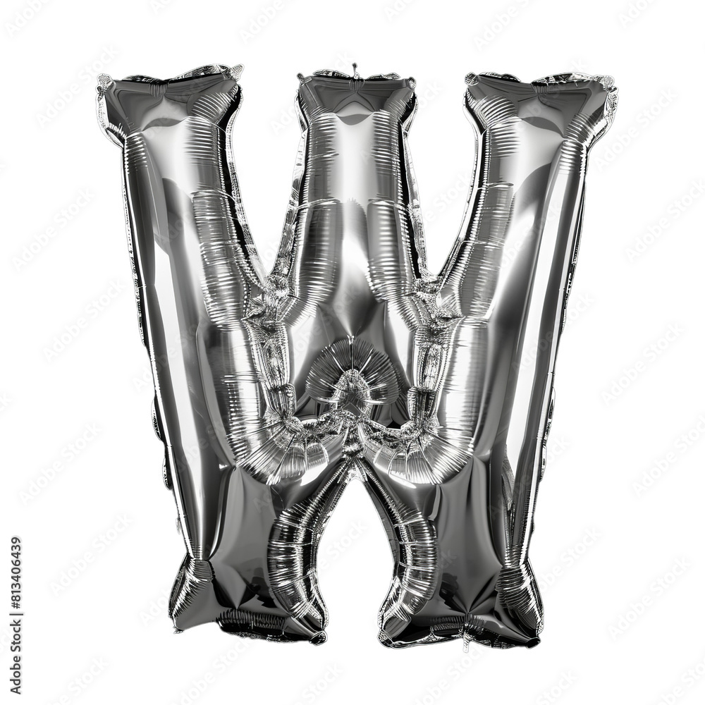 W Letter Silver Balloon W Letter Silver Balloon