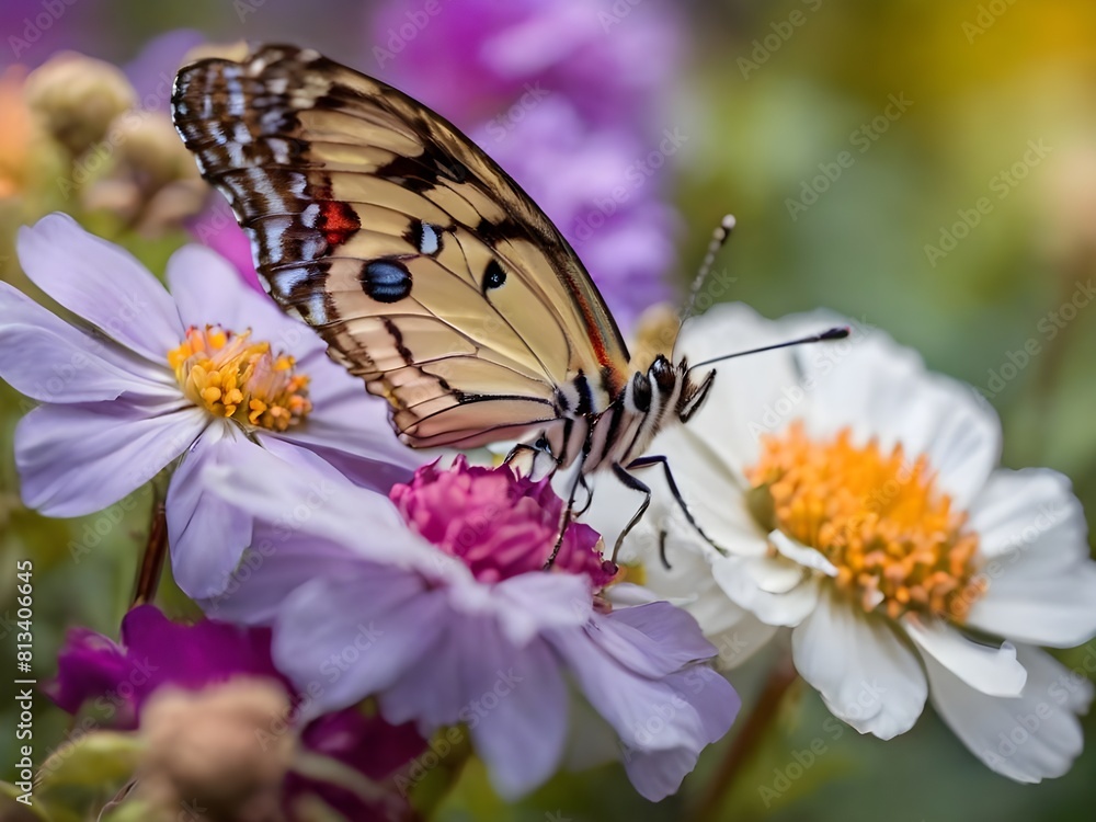 butterfly on flower Ai generated image butterfly on flower Ai generated image