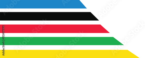 Olympics games straight lines isolated on white artboard. 123