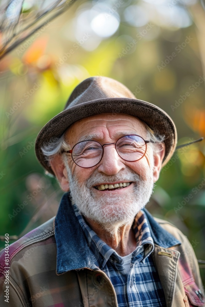 portrait a old man for father's day concept portrait a old man for father's day concept