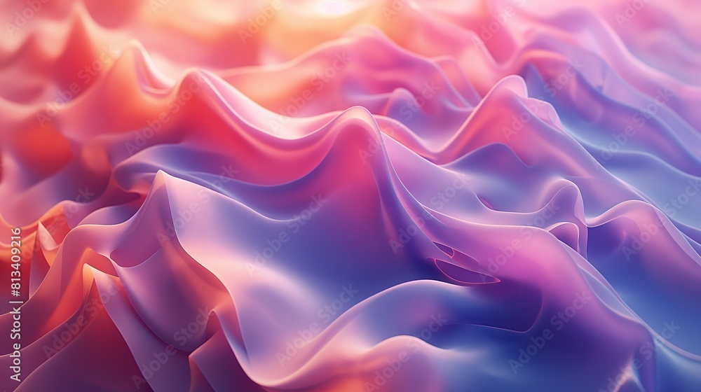 Obraz premium Abstract Glowing Waves with Particles Background