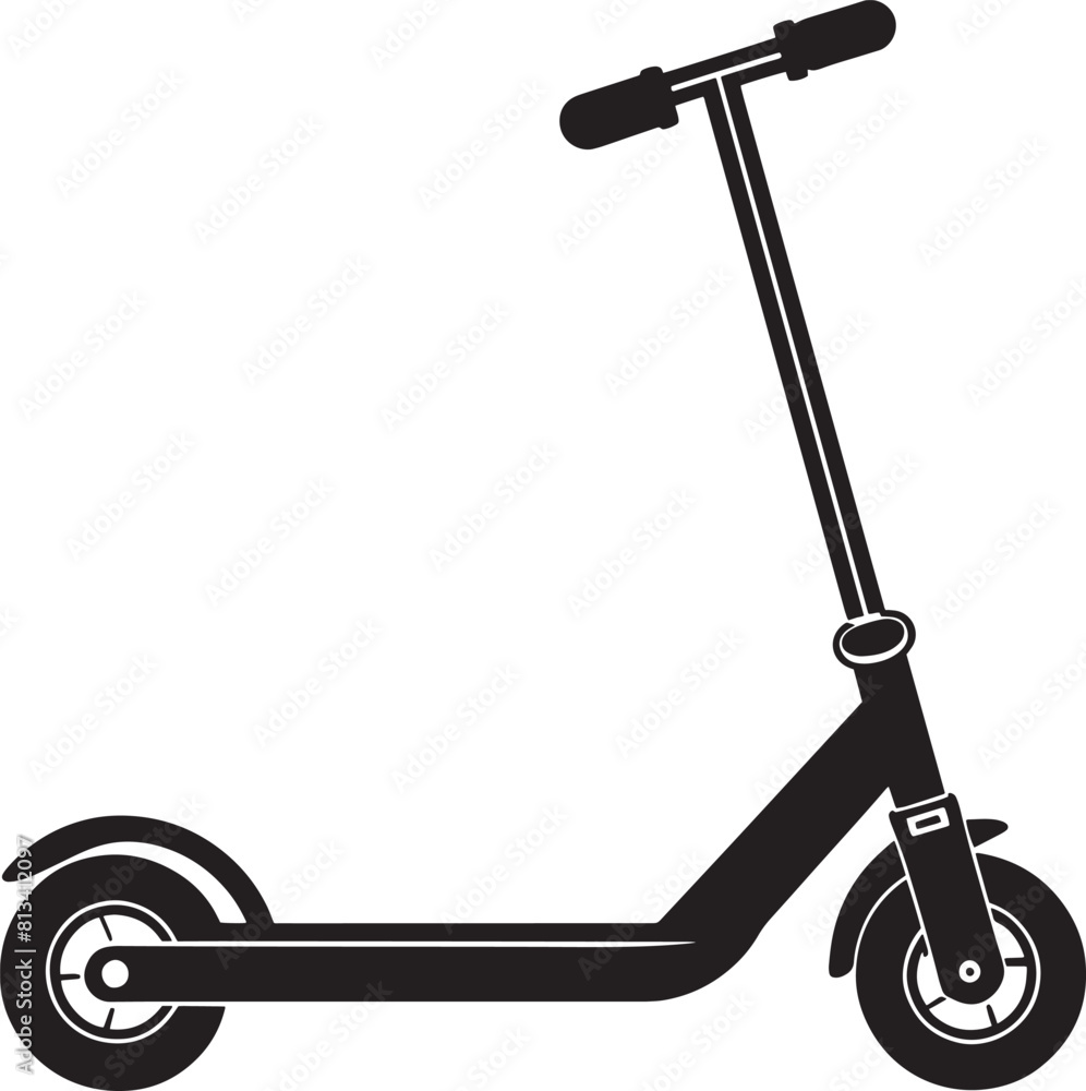 Kick scooter icon. Outline illustration of kick scooter icon for web Kick scooter icon. Outline illustration of kick scooter icon for web