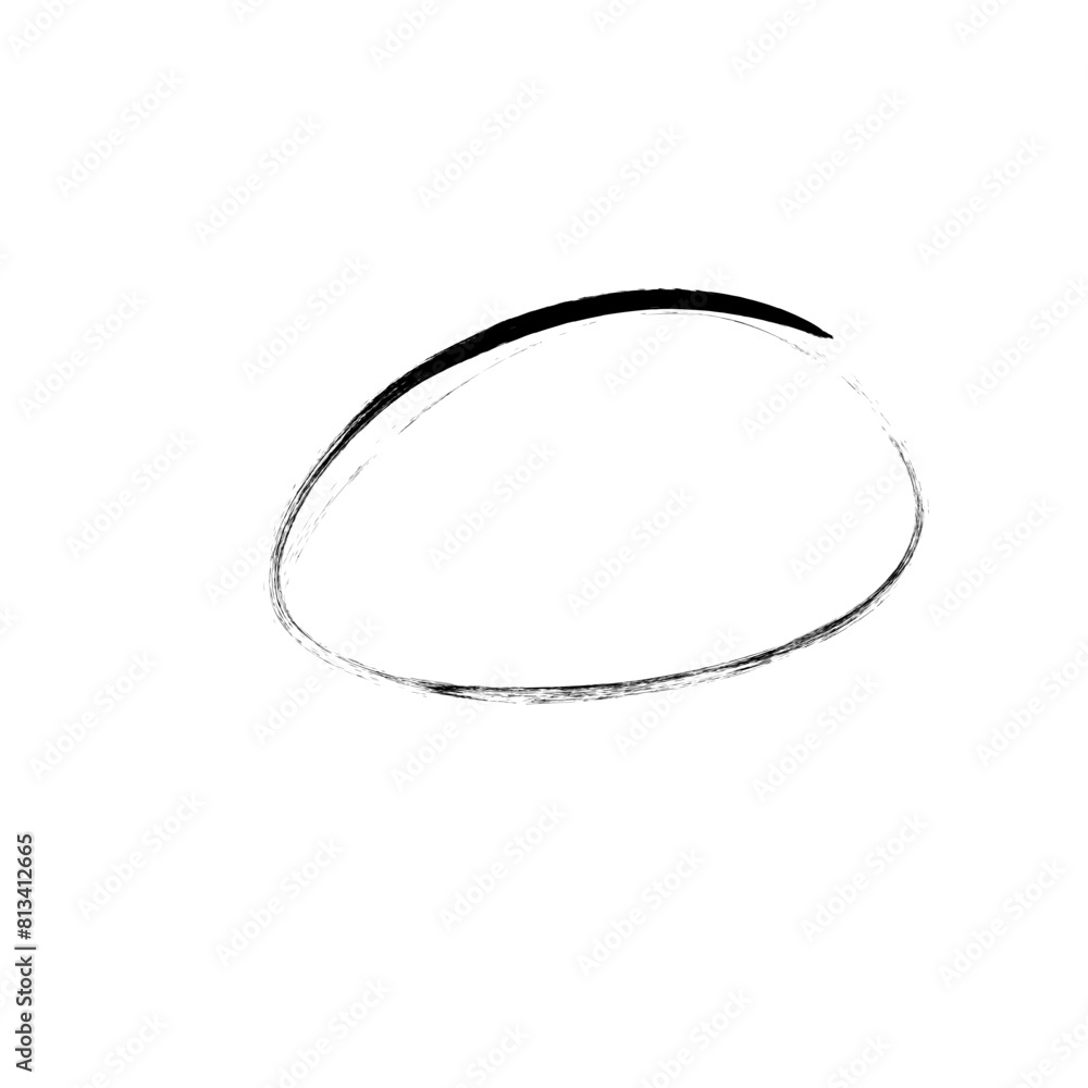 Hand drawn black circle and ovals. Highlight circle frames. Ellipses in doodle style. Vector illustration isolated on transparent background Hand drawn black circle and ovals. Highlight circle frames. Ellipses in doodle style. Vector illustration isolated on transparent background