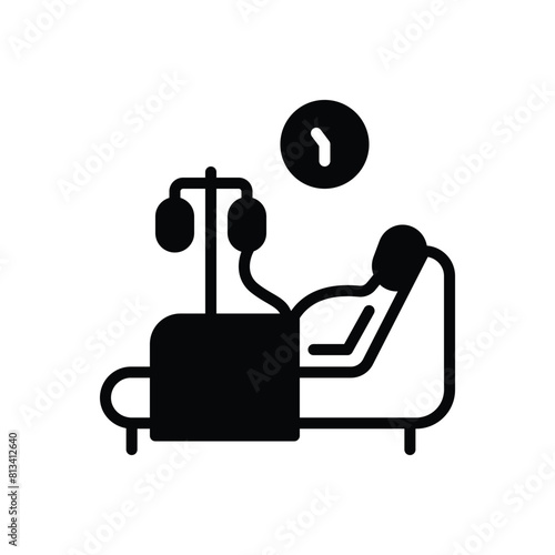 Black solid icon for patient