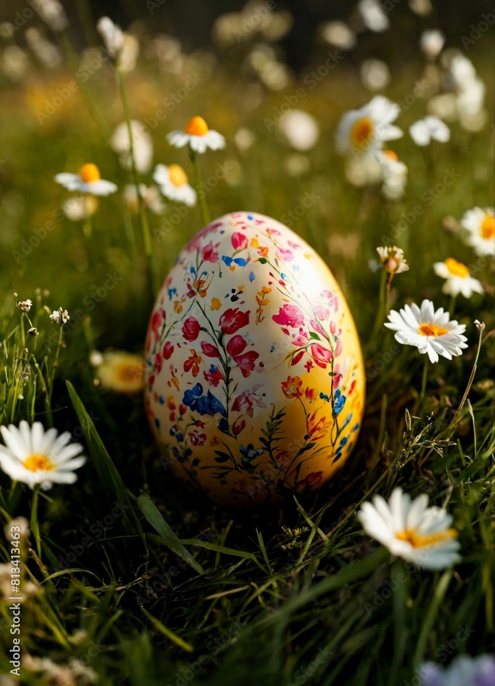 easter eggs in the grass easter eggs in the grass