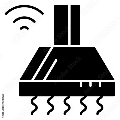 Vector Icon Cook, cooking, stove, extractor, hood