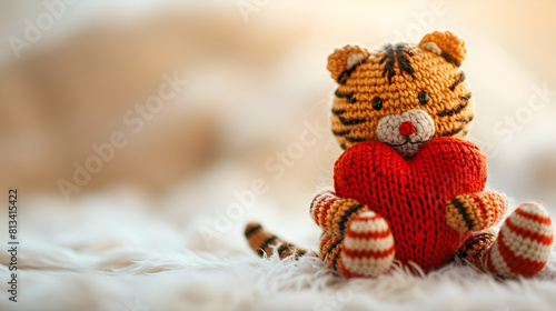 Amigurumi Crochet Tiger ,generative ai © Mahnoor