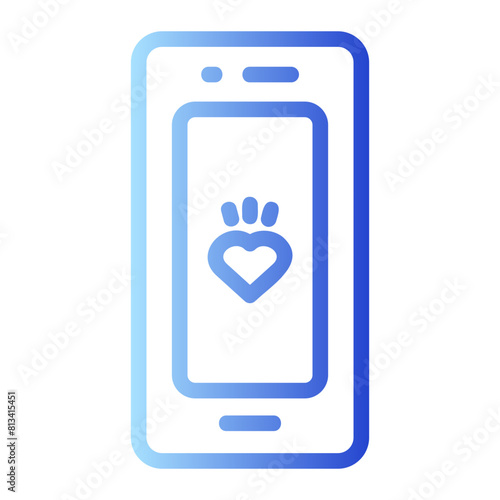 wedding invitation icon ouline gradient