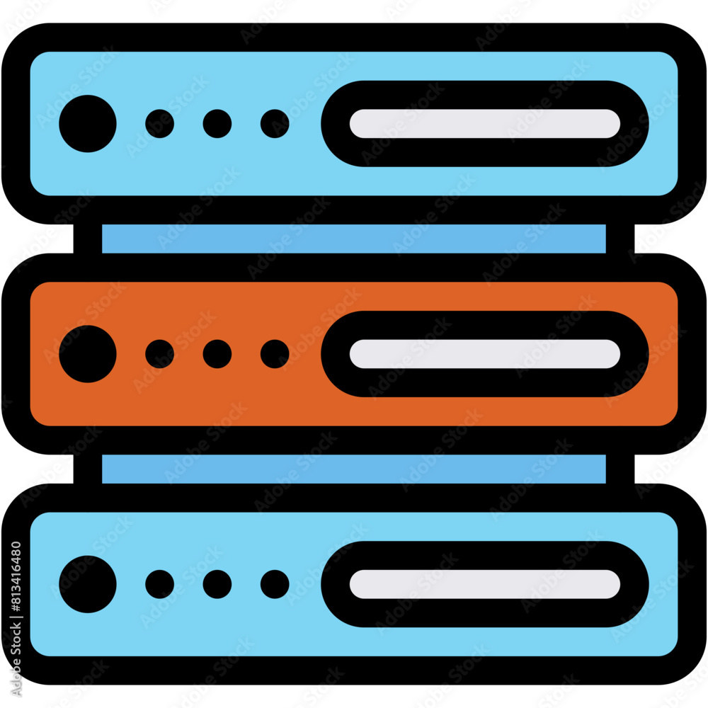 Vector Icon Database, rack, server, backup, hosting Vector Icon Database, rack, server, backup, hosting