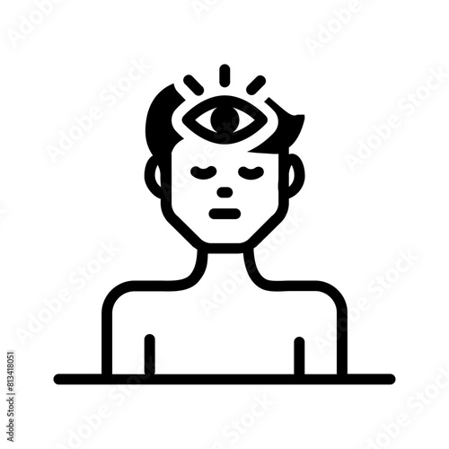 Vector solid black icon Sense