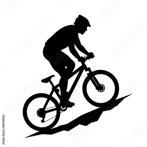 silhouette of a biker