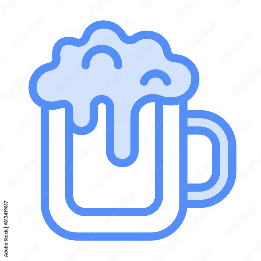 Beer Icon With Linear Color Style Beer Icon With Linear Color Style