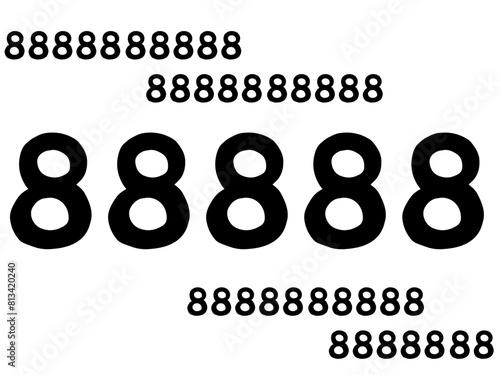 888ネット用語の拍手マーク／手描きイラスト