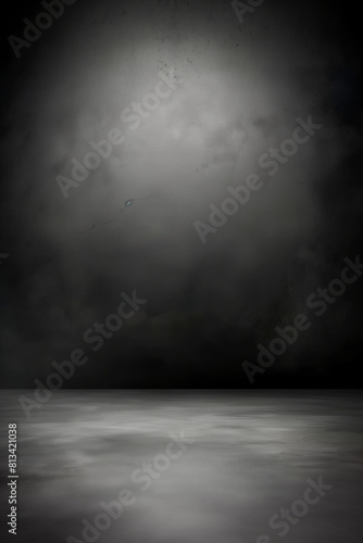 Gloomy room with abstract black texture