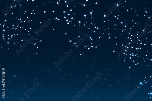 Abstract molecules background.