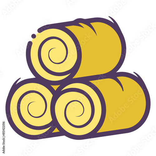round hay bales icon