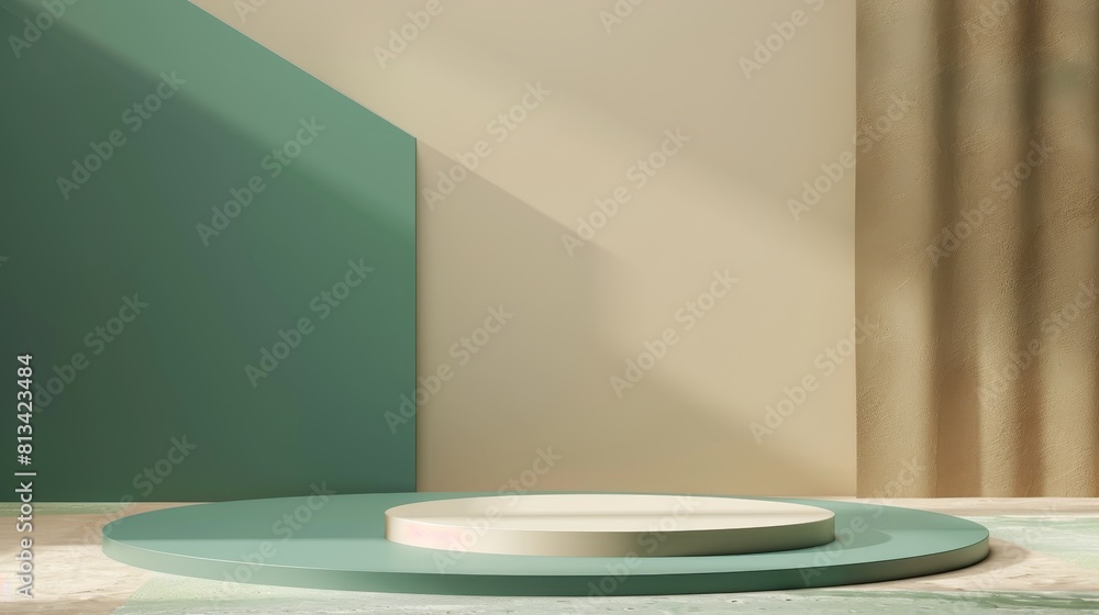 Sleek Teal Podium with Gentle Curves, Ideal Background for Luxury Organic Cosmetic, Skin Care, Beauty Treatment Product Display 3D Sleek Teal Podium with Gentle Curves, Ideal Background for Luxury Organic Cosmetic, Skin Care, Beauty Treatment Product Display 3D