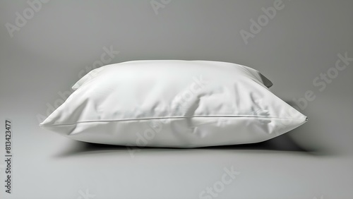 Waterproof White Pillow Protector Available for Sale on a White Background. Concept Product Photography, White Background, Waterproof Pillow Protector, Sale Item