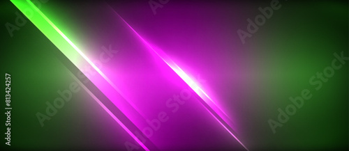 A stunning visual effect lighting with a vibrant mix of colors including purple, magenta, and electric blue on a dark background, resembling a neon art font