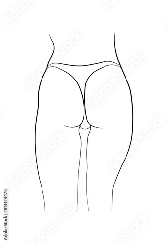 illustration of a female body