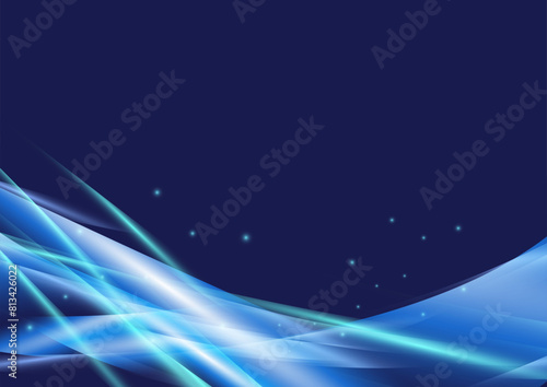 輝く青のデジタルテクノロジー背景