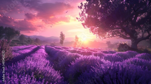 Blissful Lavender Serenity   a blissful portrait-oriented backdrop in lavender  offering viewers a serene and peaceful environment to unwind and relax