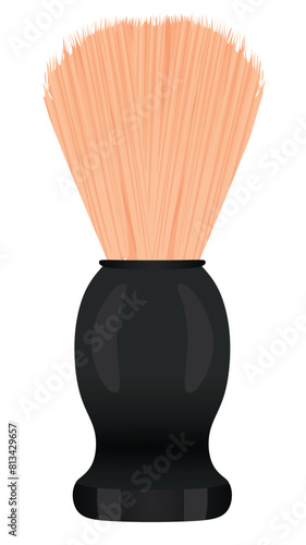 Barber shaving brush. vector illustration