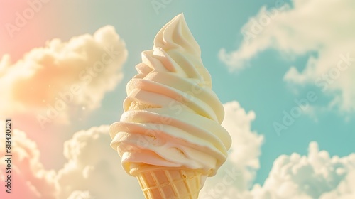 Swirling Ice Cream Cone wit...