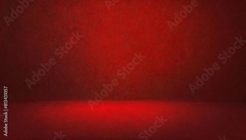 赤い部屋。奥行きのある赤い空間。無地素材。レイアウト。red room A deep red space. Plain material. layout. photo