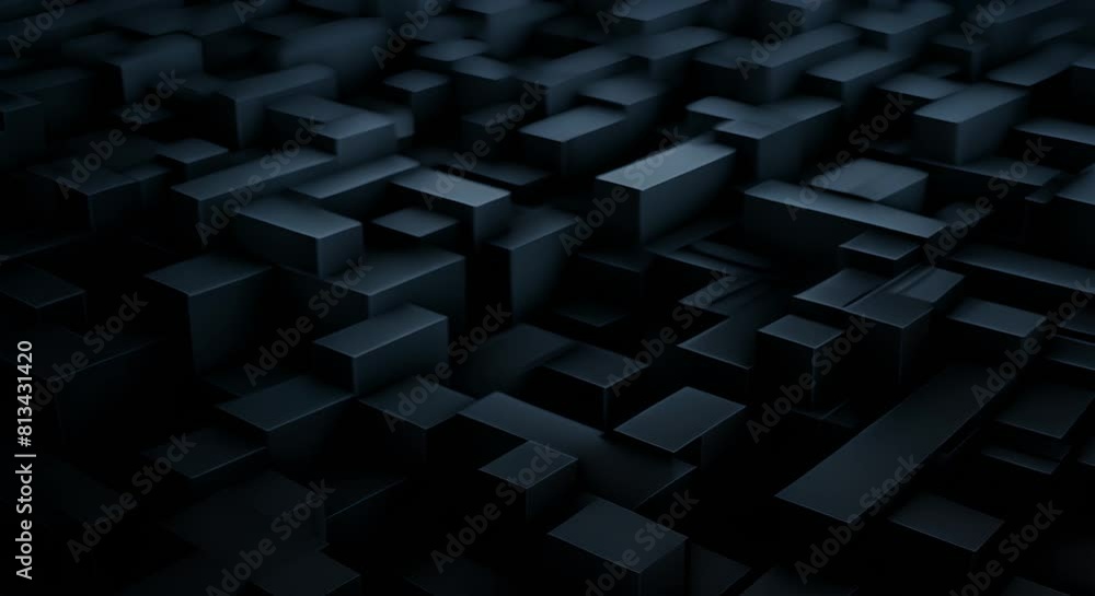 Minimalist dark geometric 3D patterns forming an abstract maze, Minimalist dark geometric 3D patterns forming an abstract maze,