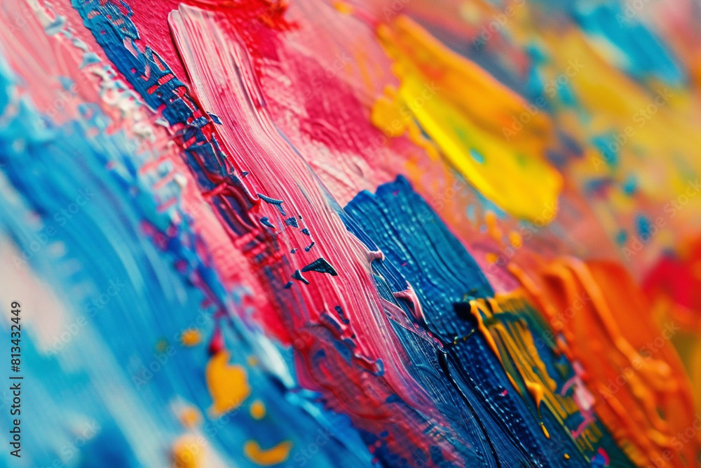 A close-up of a childs artwork, using vibrant colors to express emotions that words cannot capture A close-up of a childs artwork, using vibrant colors to express emotions that words cannot capture