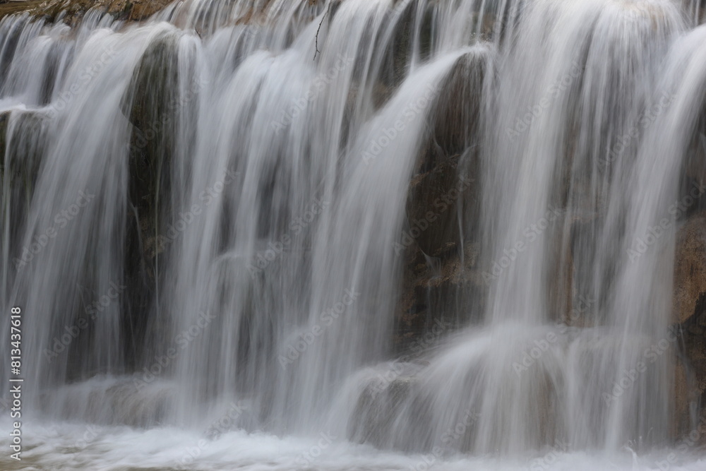 Fototapeta premium silky waterfall in the forest 