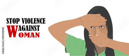 Stop sexual violence against woman protest illustration. Prevention women molestation. international woman's day social issue girl harassment. Bullying Domestic violence or assault banner vector png..