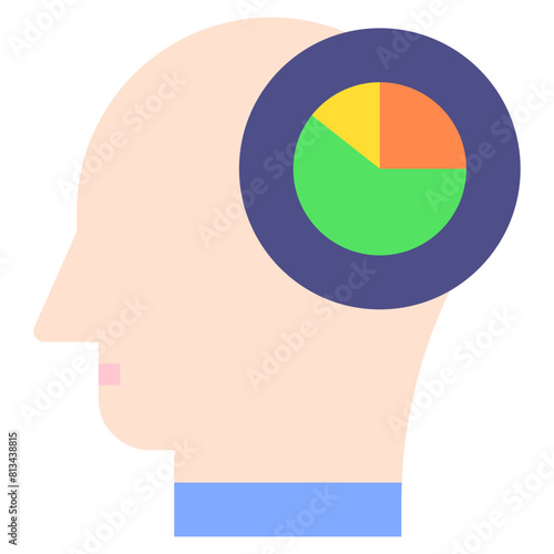 Vector Icon analysis, mind, thought, user, human brain